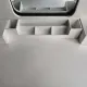 Coiffeuse vintage blanche avec tabouret et miroir