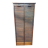 Ancien classeur a rideaux double en chêne, 196×87cms de H