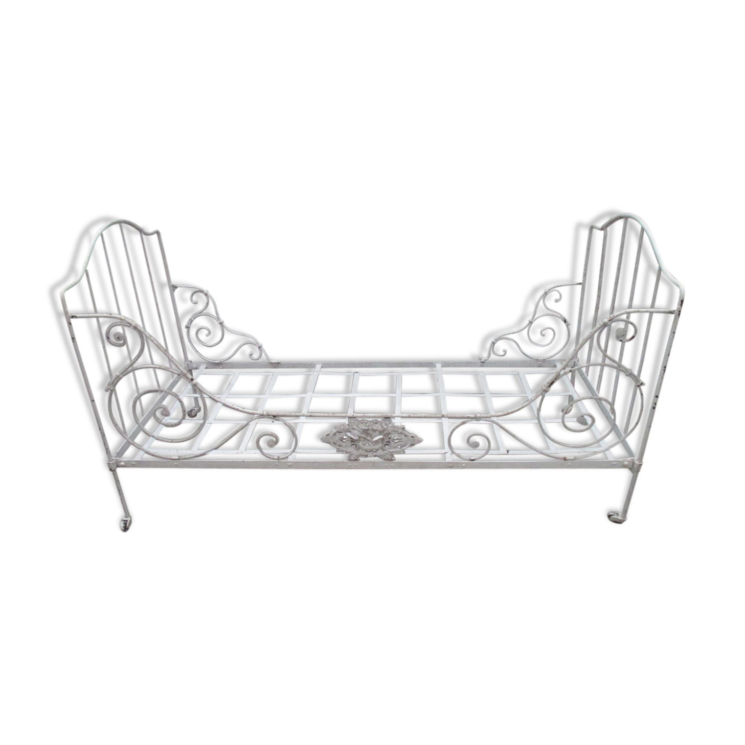Folding wrought iron bed