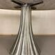 Oval marble dining table with iron base
