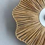 Woven raffia flower applique – 40×9 cm