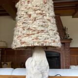 Raw stone lamp