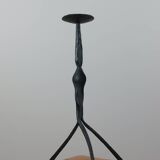 Vintage Mid Century brutalist handforged candleholder