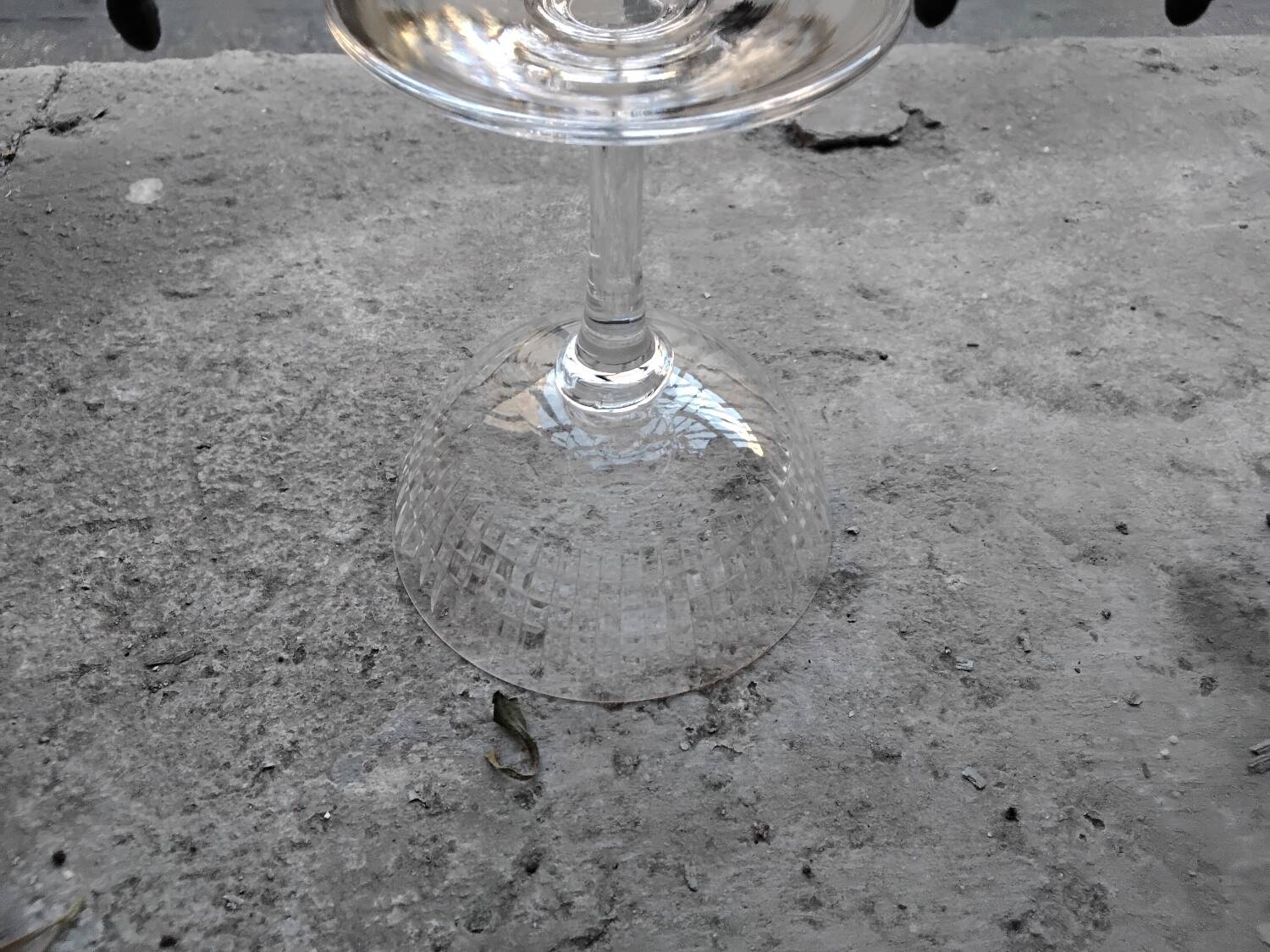 5 Baccarat crystal champagne glasses, Nancy model, before 1936