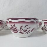 6 cups Digoin Sarreguemines