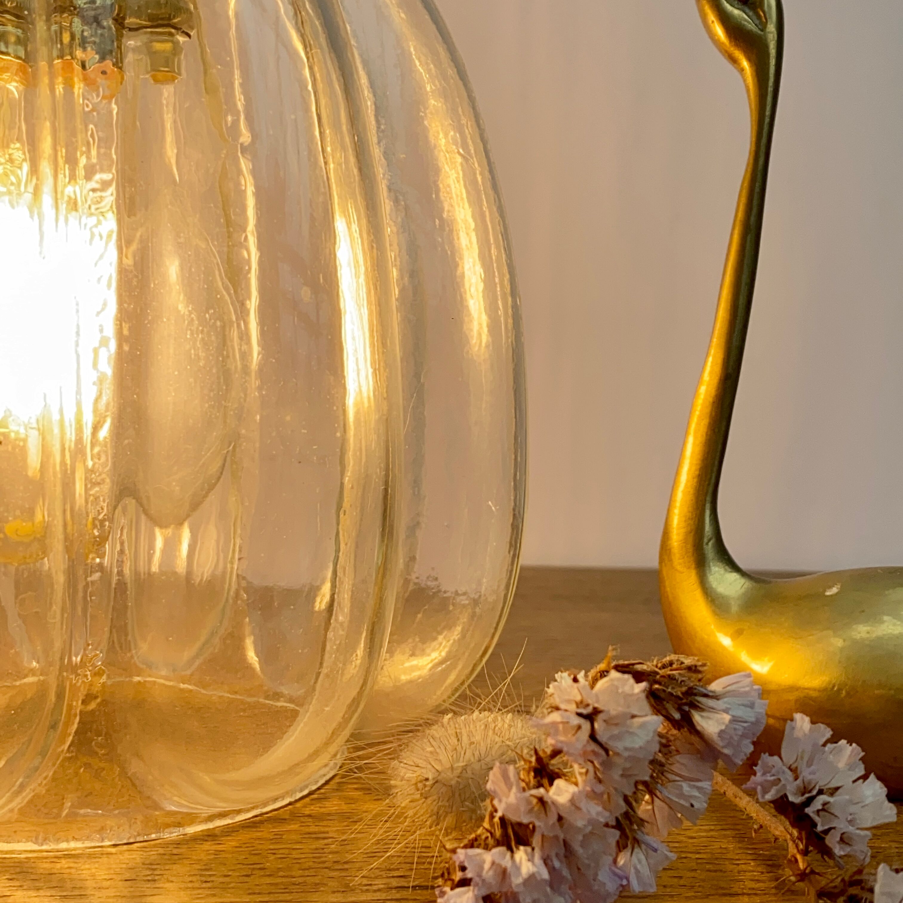 Vintage glass tulip walker
