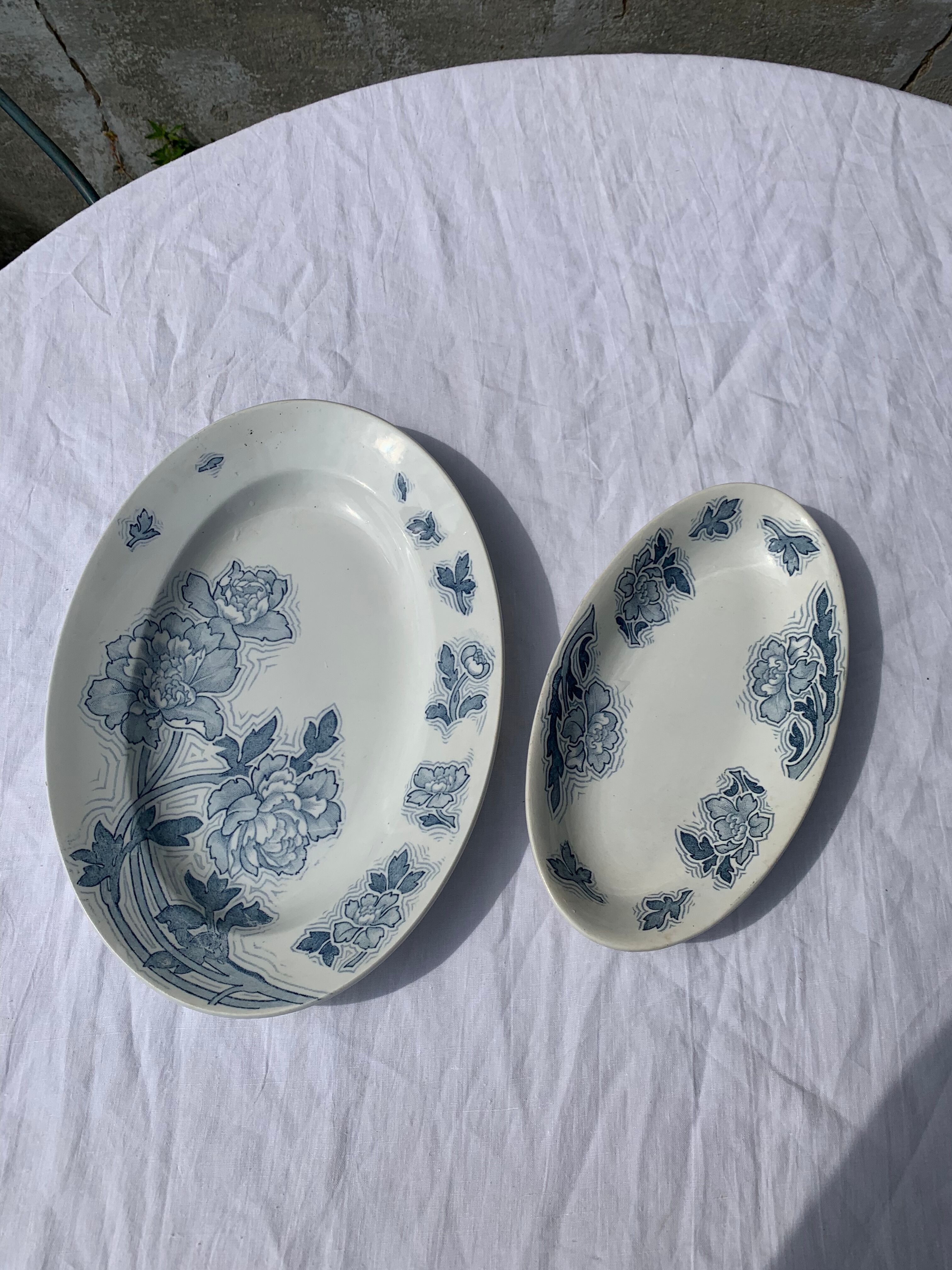 Two dishes of service model Floréal luneville K & G vintage and collector