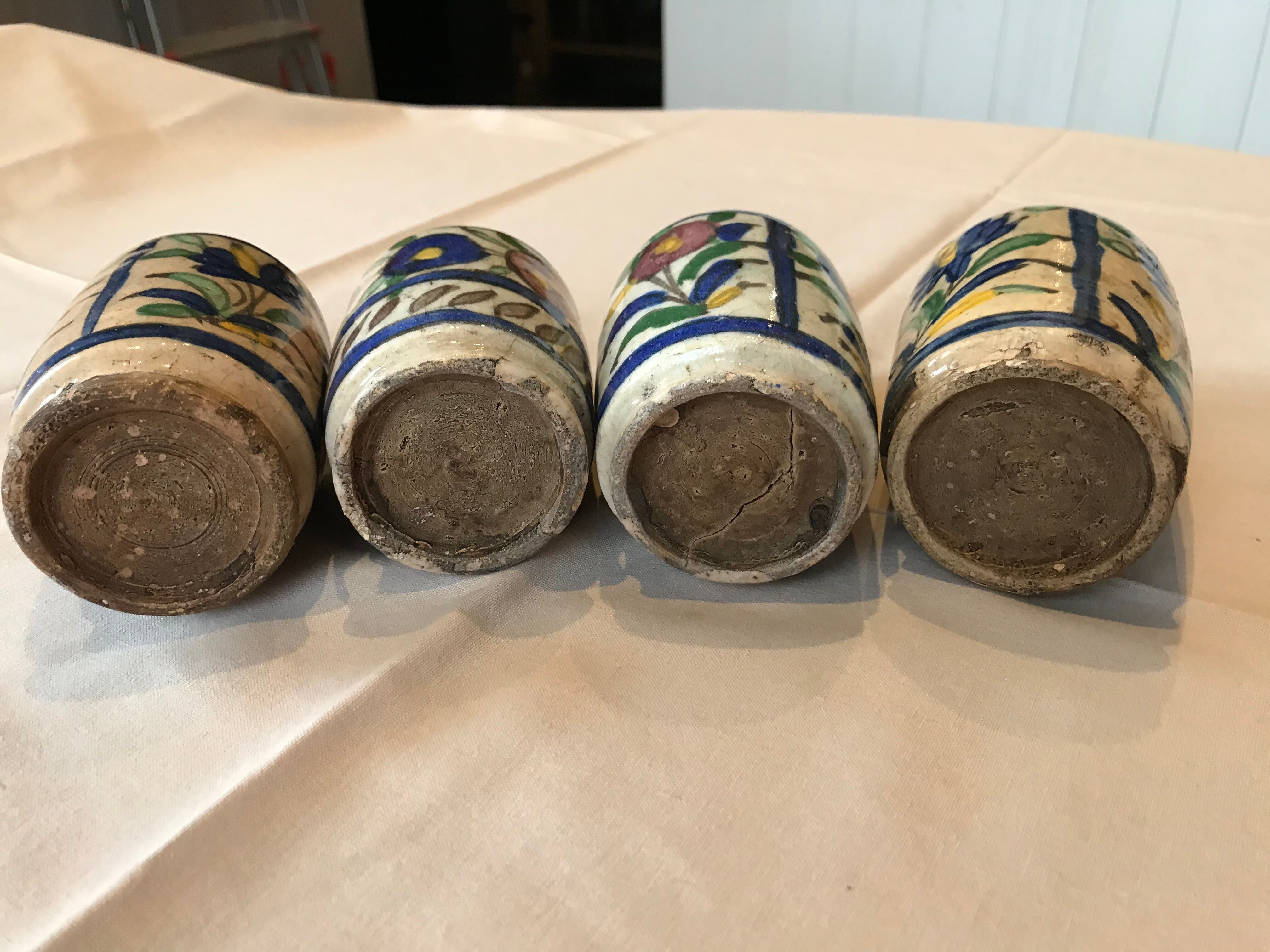4 Iran earthenware vases