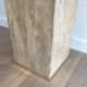 Travertine and brass column by Willy Rizzo
