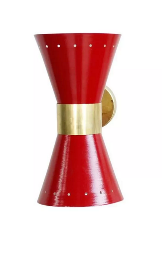 Red diabolo wall lamp