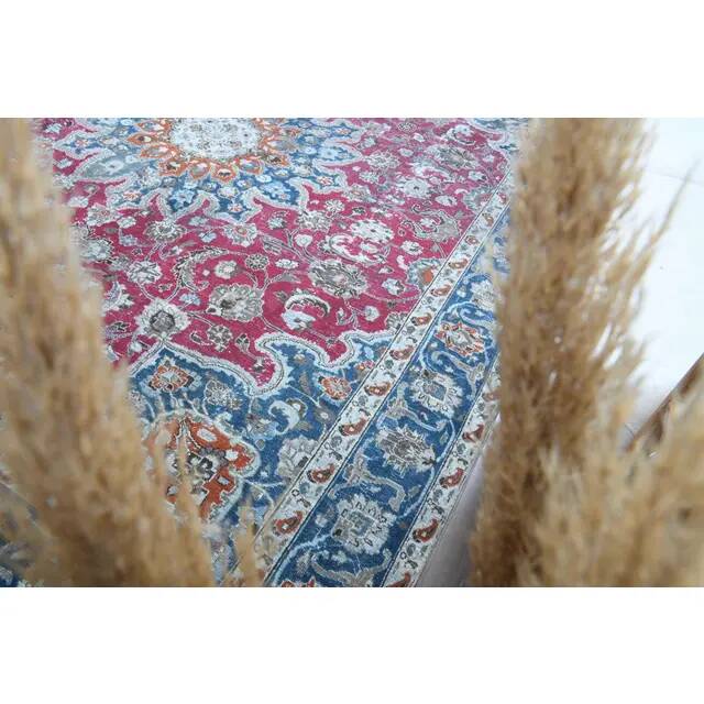 1970s Vintage Persian Handmade Wool Cotton Light Red Area Rug 249x342