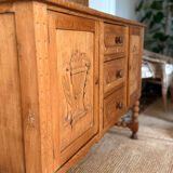Carved wooden sideboard