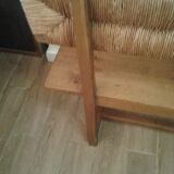 Bench with oak backrest