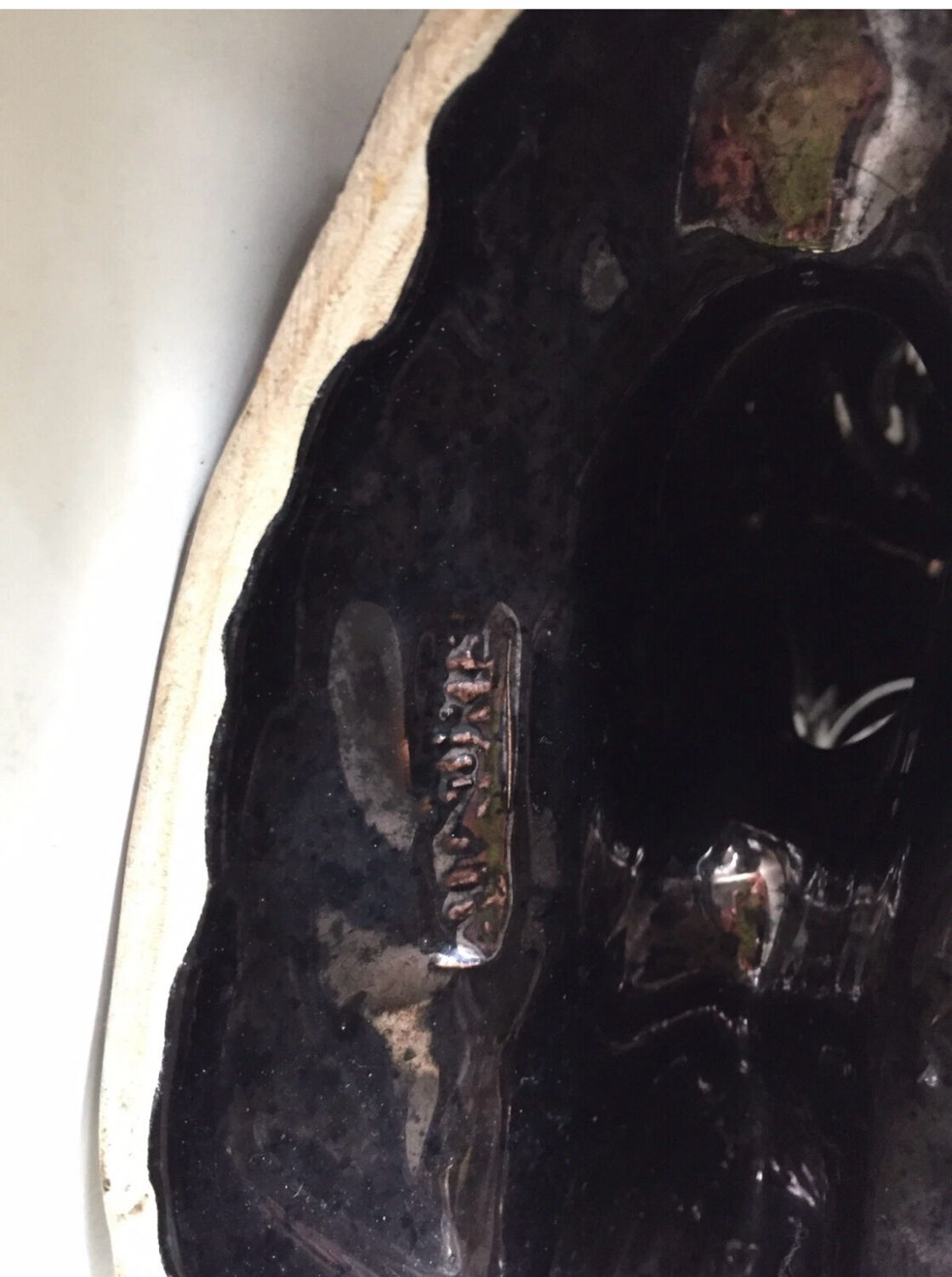 Set of black Vallauris candlesticks, 1950s vintage