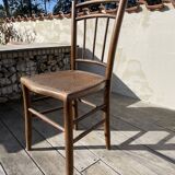 Wooden and cane chair