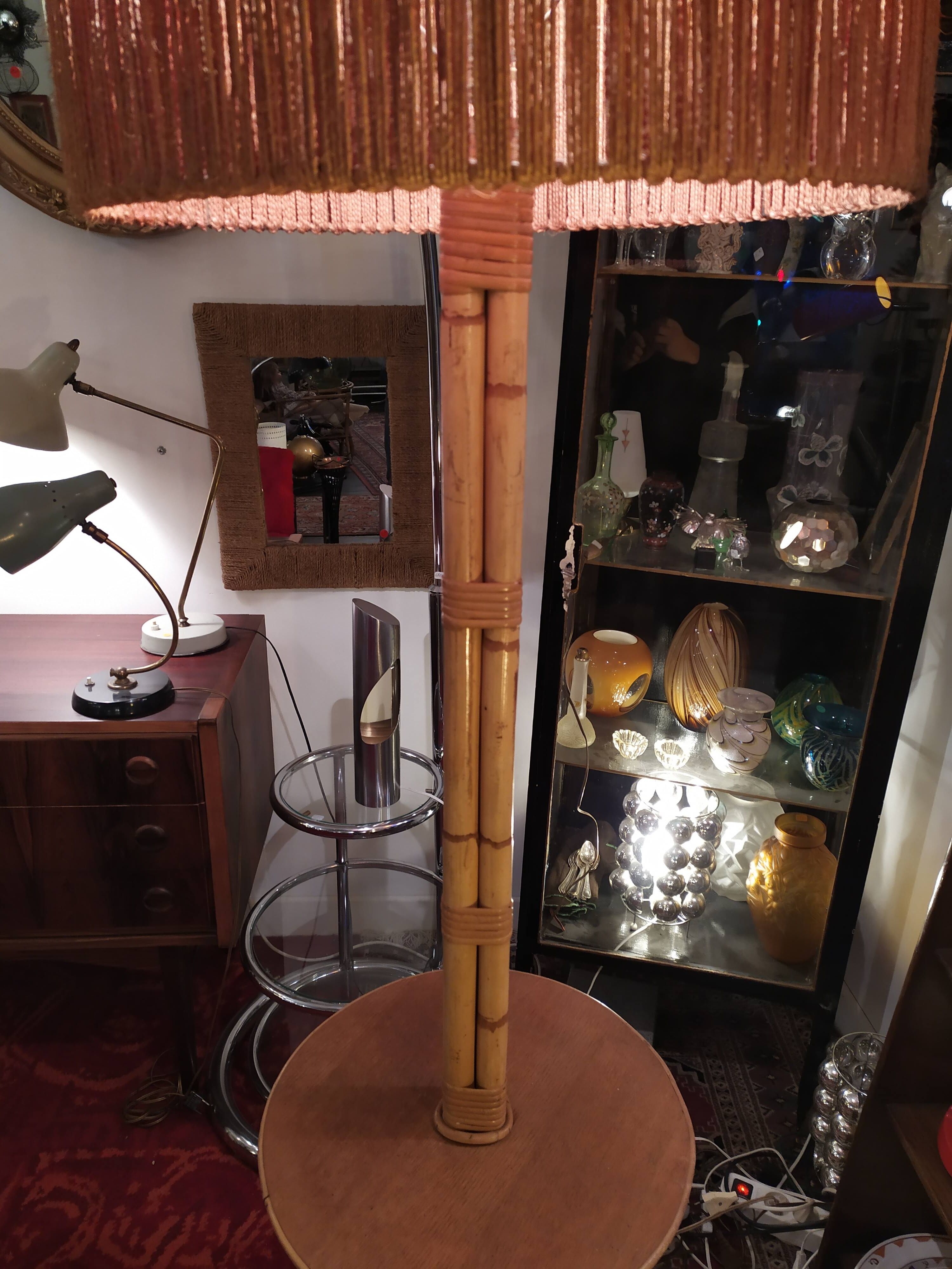 Rotin lamppost vintage rope