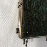 Triptych mirror barber-fir tree 27x58 vintage 1930