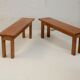 Pair of brutalist benches. Wood. France. Circa 1960.