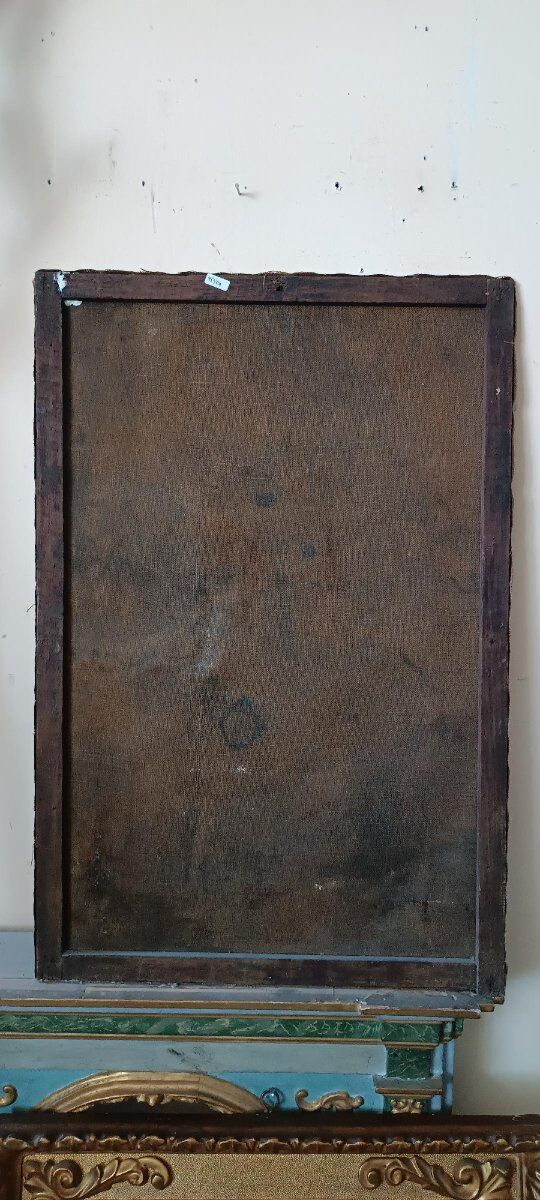 Ancient Oil on Canvas "Crucifixion", Italian School, 18th Century