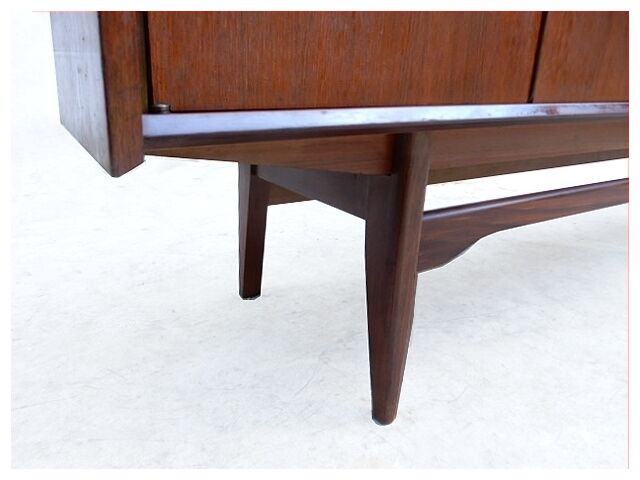 Scandinavian row in vintage teak design 50s/60s