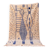 Tapis azilal en laine pure naturelle tissé main traditionnelle 150/250 cm