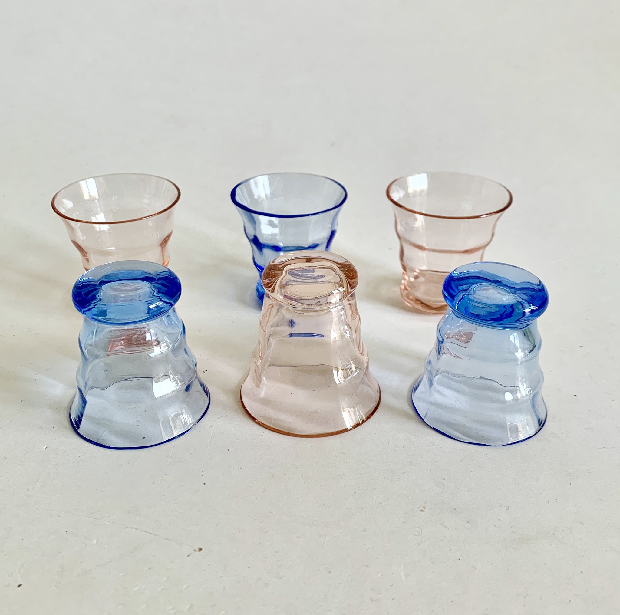 Ensemble de verres Art Déco, années 1950