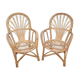 Paire de fauteuils en rotin vintage
