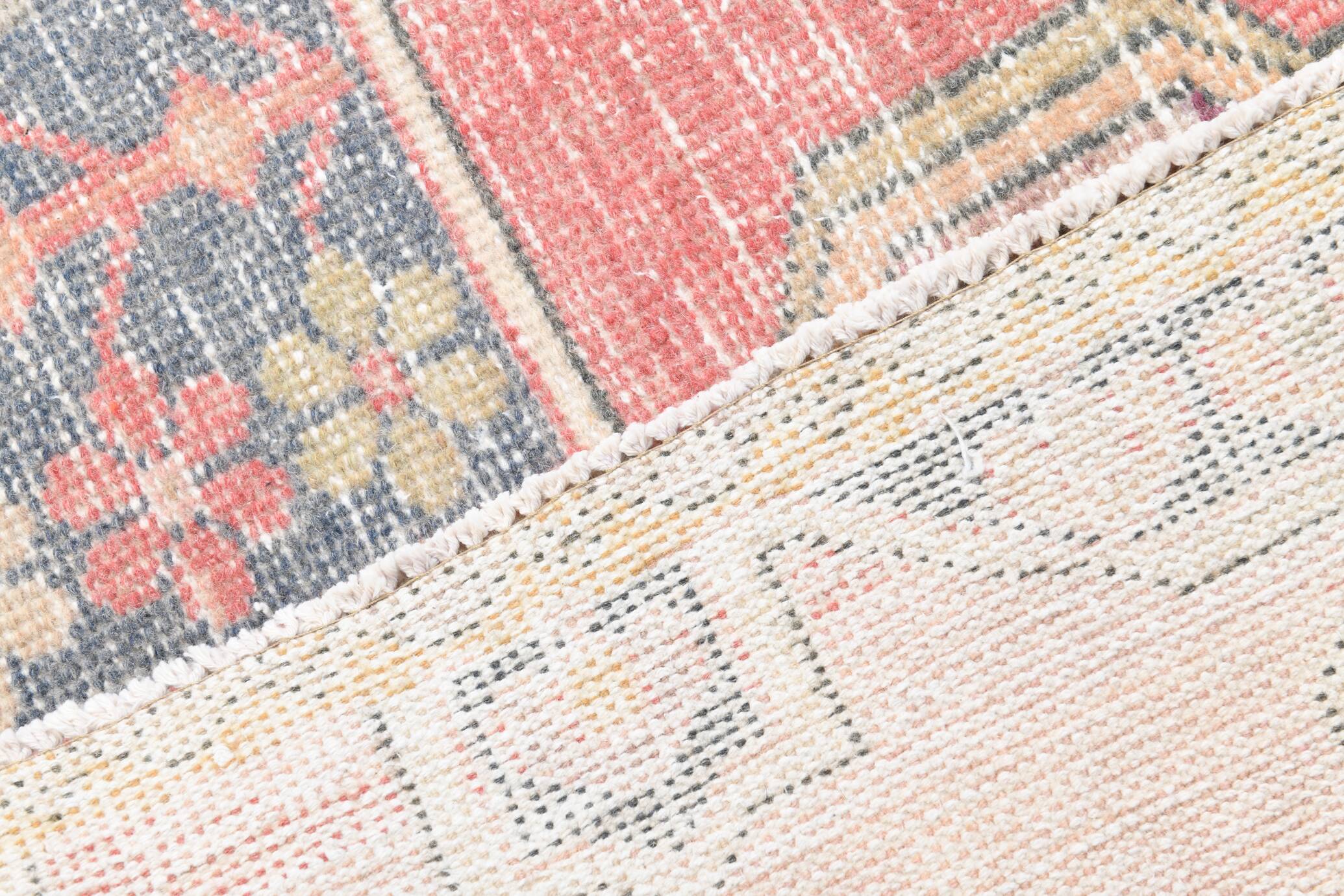 4x8 Rug For Living Room Pale Red Oriental Antique Vintage Rug, 128x248Cm