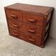 Wooden and leather dresser