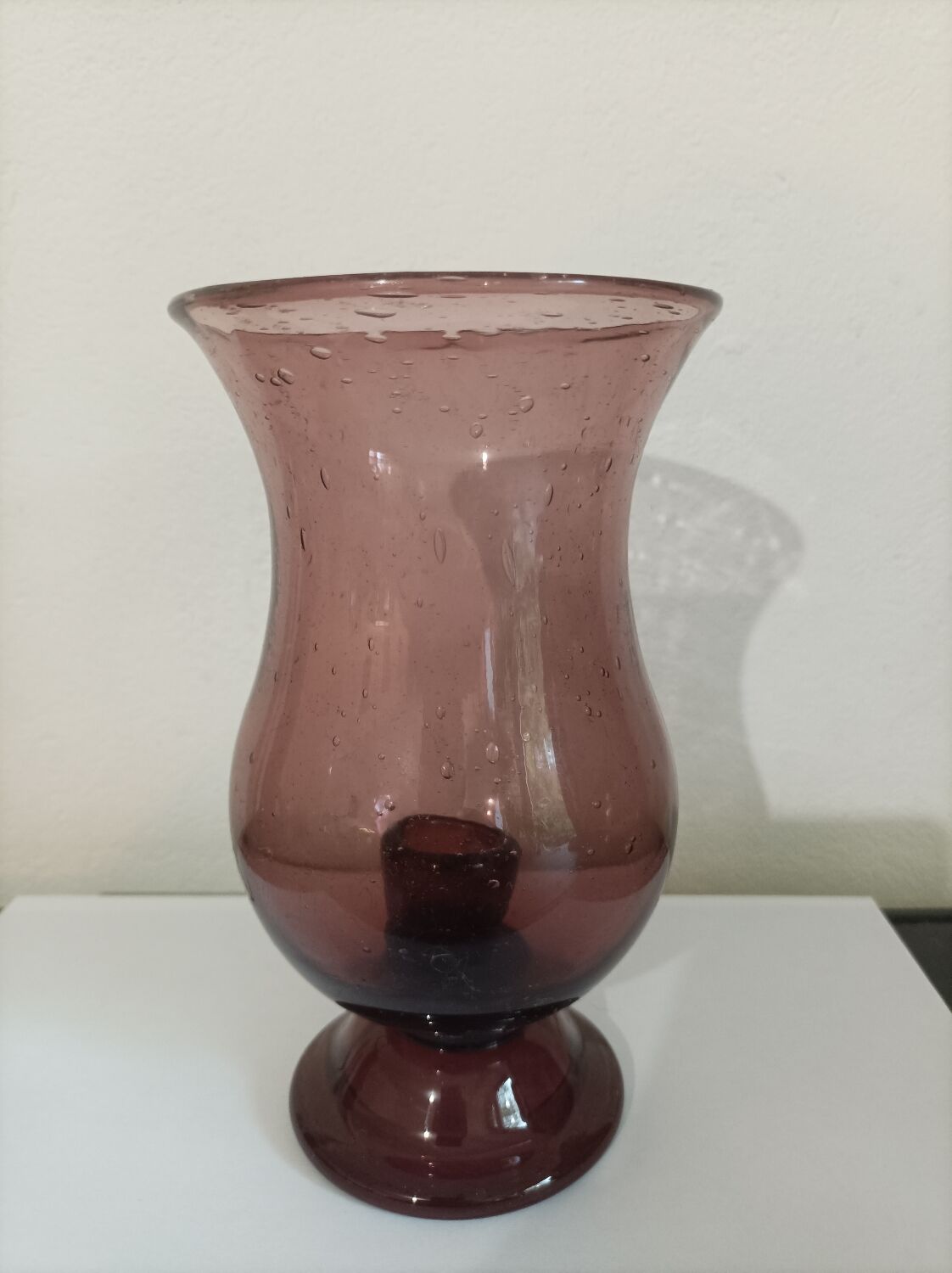 Biot bubble glass candle holder