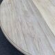 Renovated Louis Philippe round extendable dining table with flaps and 3 extensions.