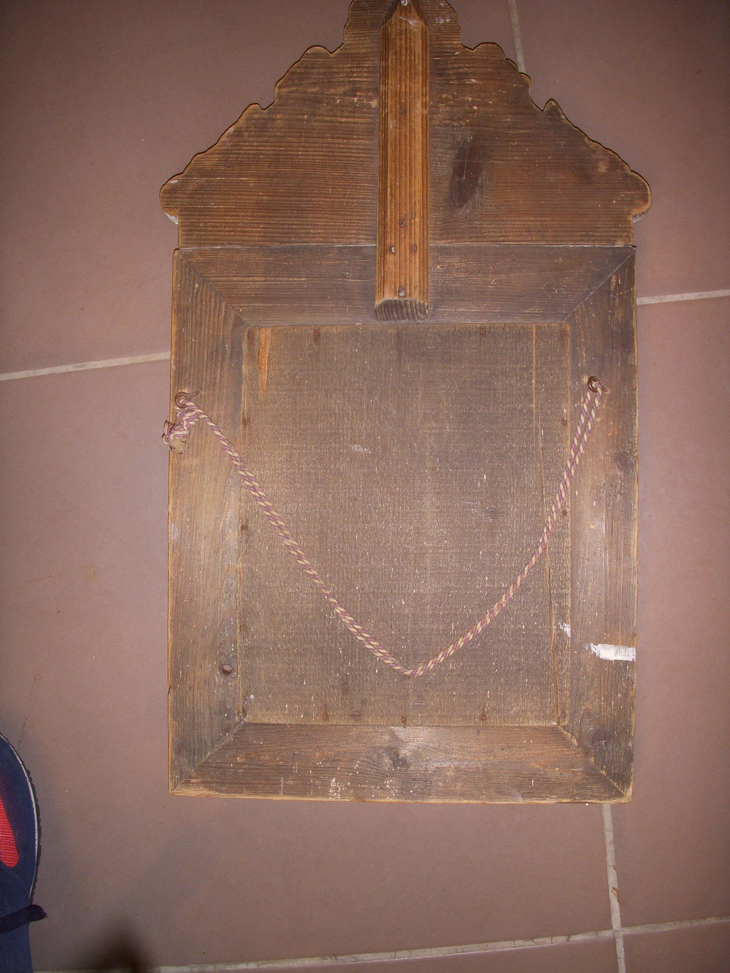 Antique mirror with glazing beads Napoleon lll 59x34cm