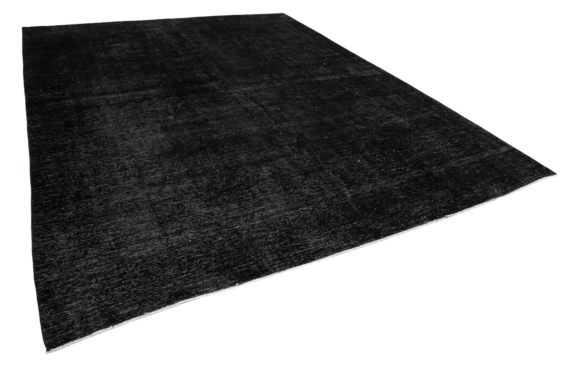 Hand-Knotted Oriental Overdyed 290 cm x 391 cm Black Wool Carpet