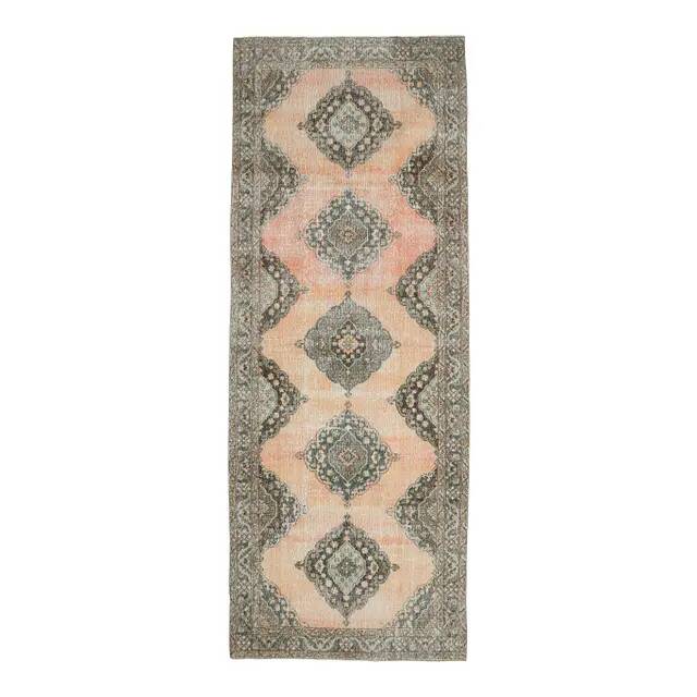 1960s Turkish hand-knotted runner rug 145x385