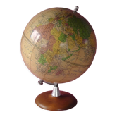 Globe terrestre Girard Barrère 42 cm 1950