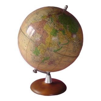 Globe terrestre Girard Barrère 42 cm 1950