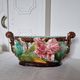 19th century French Art Nouveau planter in barbonite ceramic and m