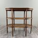 Table desserte de style Louis XVI en bois sculpté, marbre et cannage, XIXe Siècle