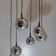 Lustre chromées cascade 6 suspensions  1970