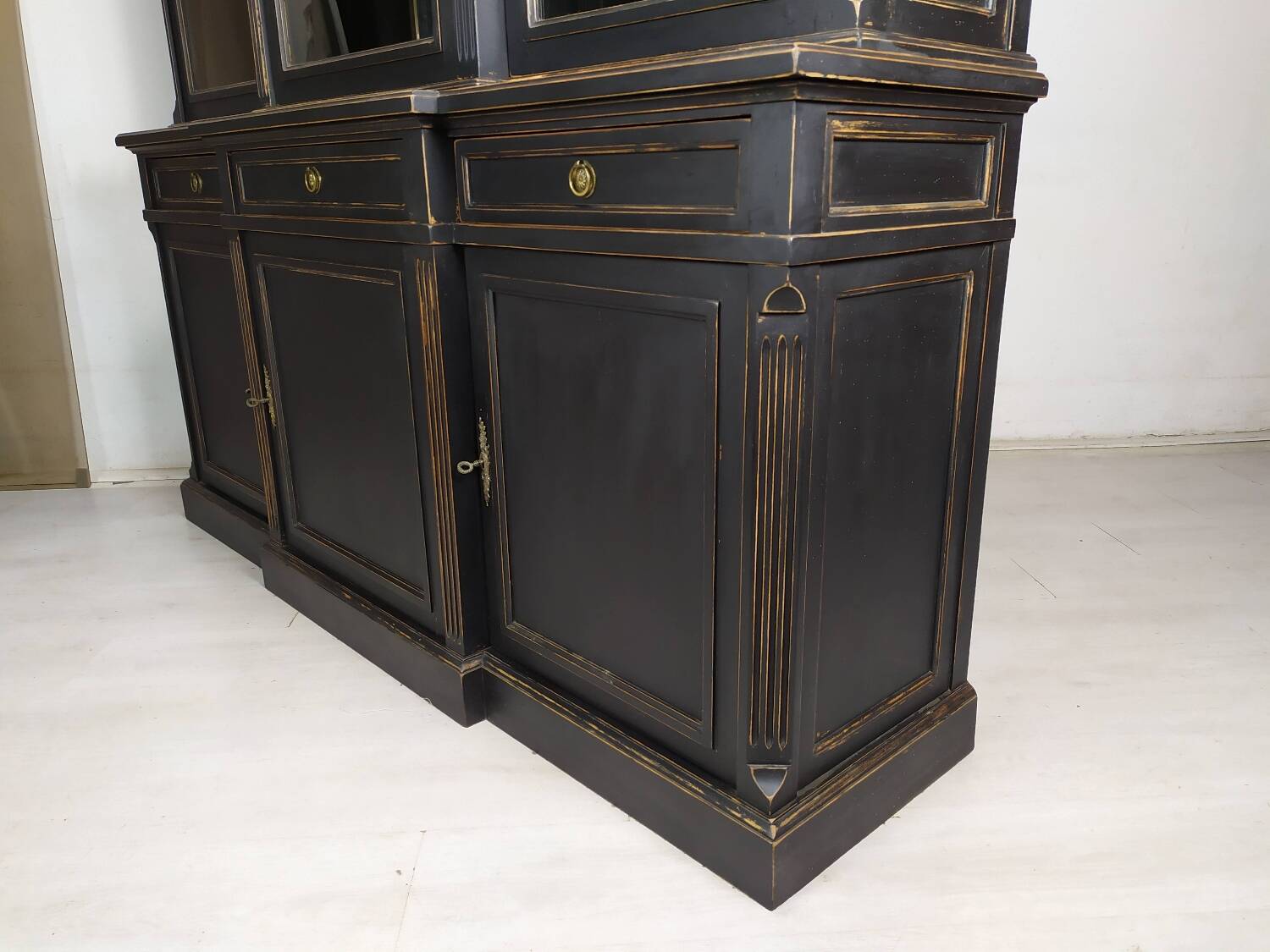 Louis XVI style black bookcase