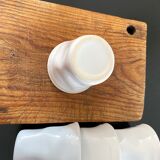 Six cups, glazed terracotta