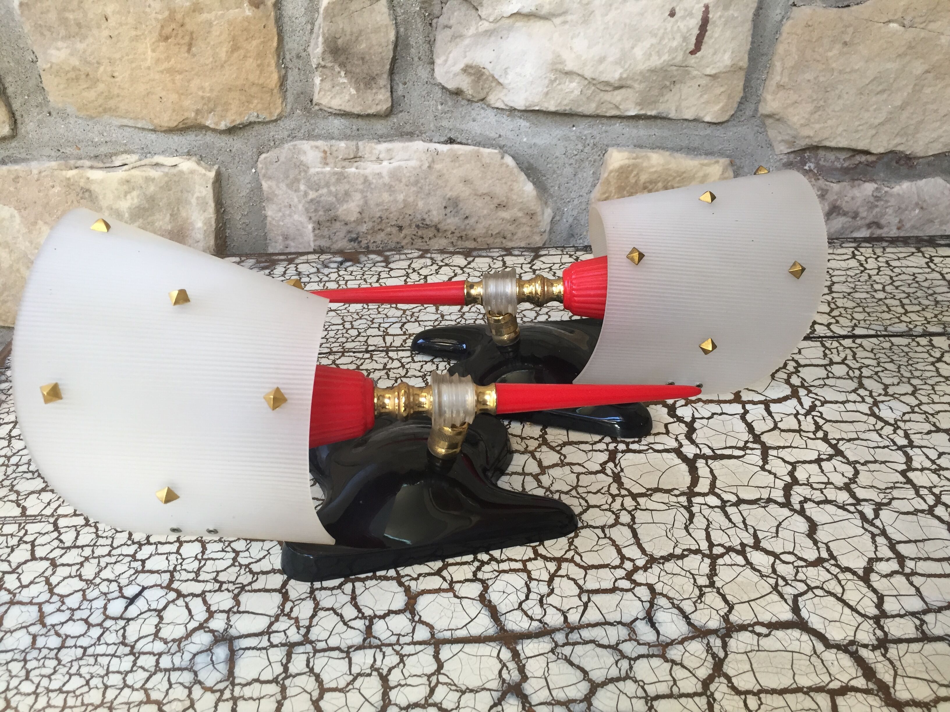 Paire d'appliques Rockabilly années 50