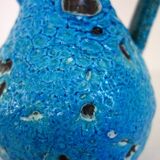 Vase fat lava  de charles cart en bleu turquoise 1960