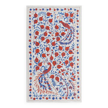 Nappe brodée à la main vintage 109x189 cm