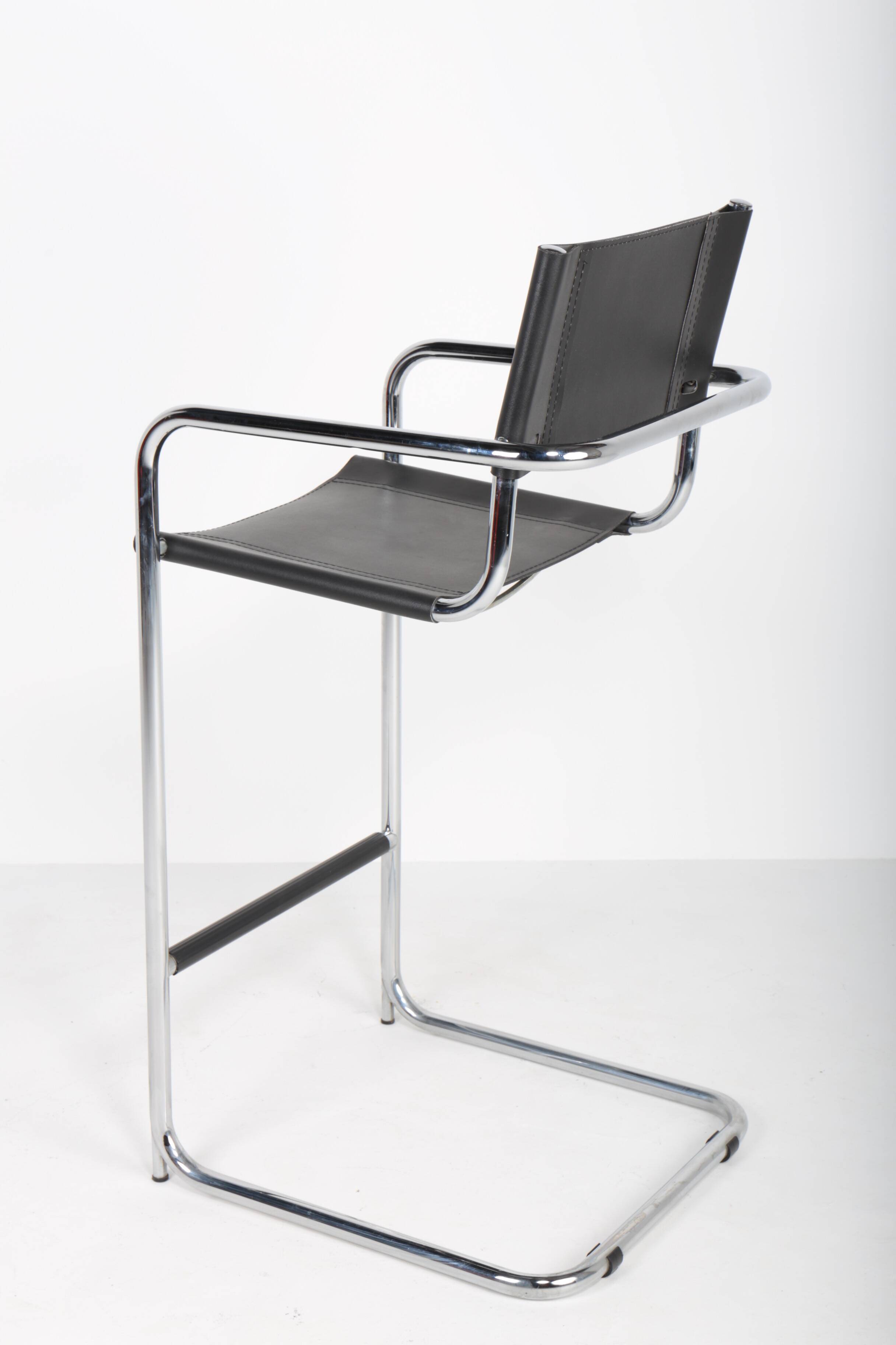 Bauhaus style tubular bar stool