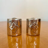 Vintage silver metal salt and pepper shaker