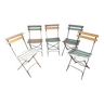 Set of five folding garden chairs