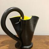 black and yellow vallauris pitcher