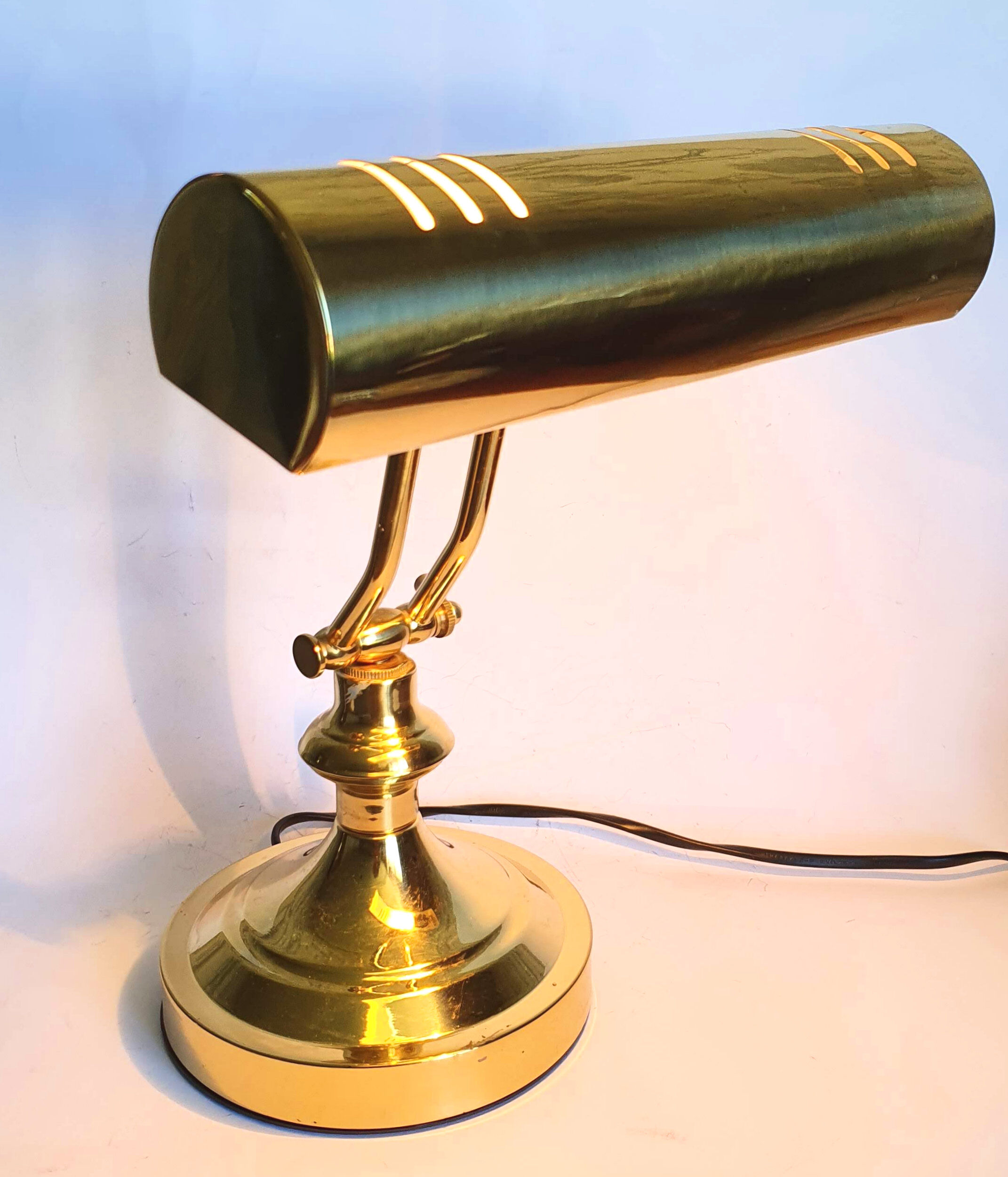 Brass notary or banker's lamp