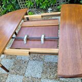 Scandinavian design round table in teak